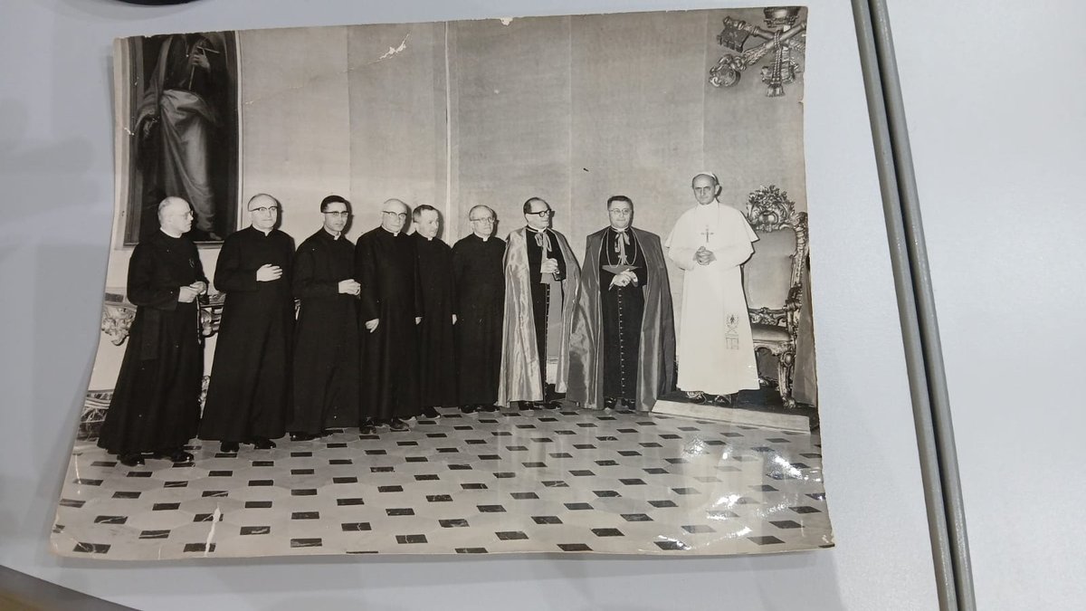 Don Agostino Sanna in udienza da Papa Paolo VI